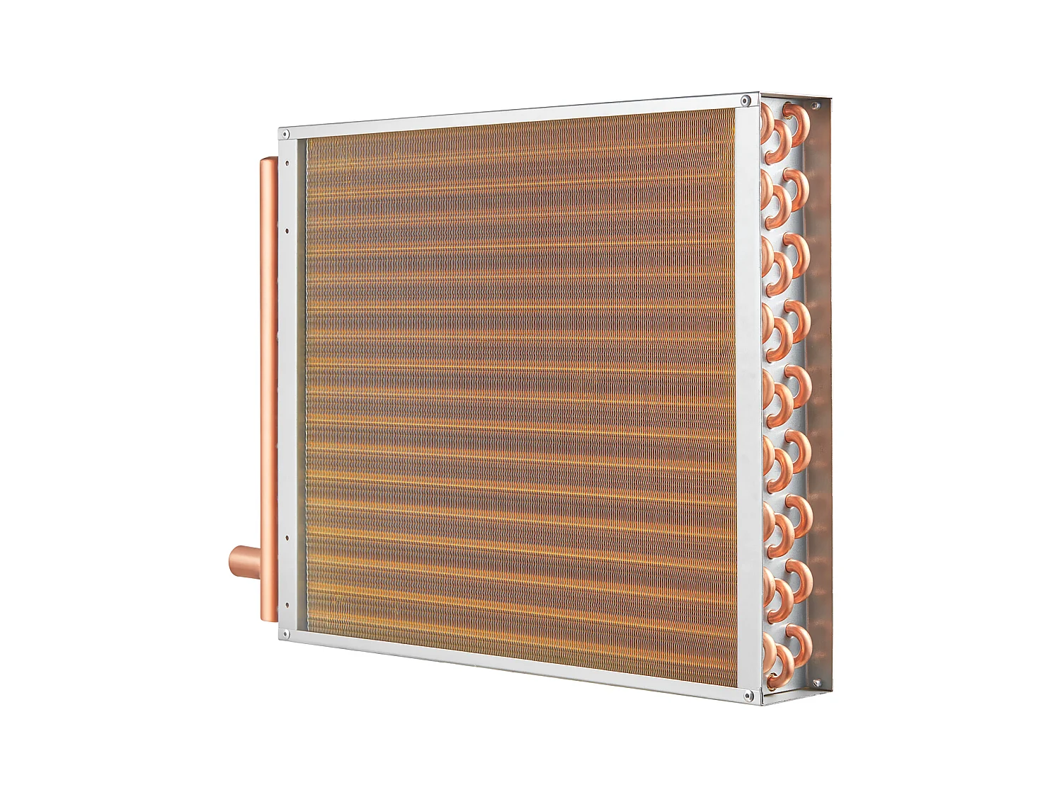 Échangeur de Chaleur Eau-Air SucceBuy 46cm x 51cm, 3 Rangées, Ports 7.6/20.3cm, 242 Ailettes