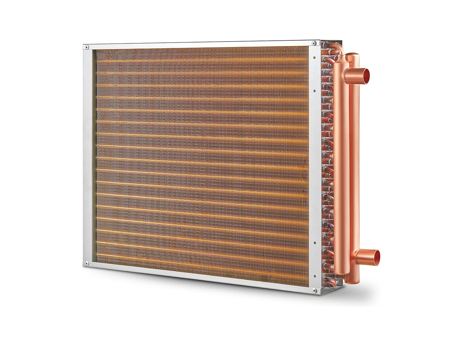 Échangeur de Chaleur Eau-Air SucceBuy 46cm x 51cm, 3 Rangées, Ports 7.6/20.3cm, 242 Ailettes