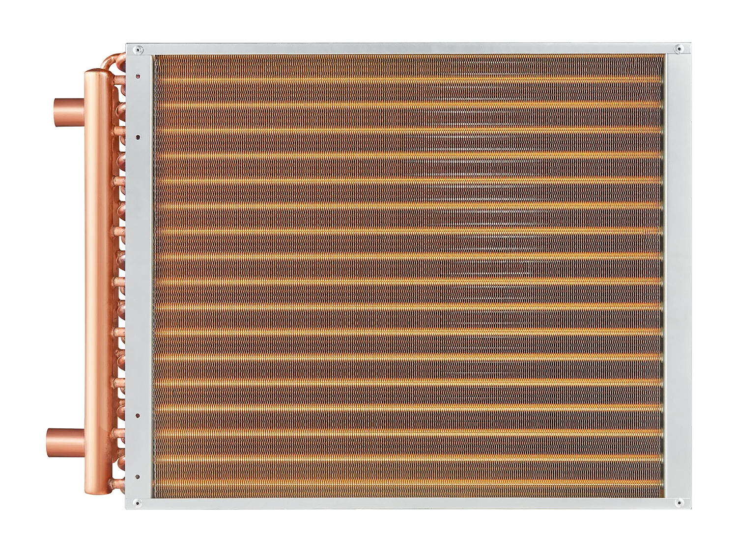 Intercambiador de Calor Agua-Aire SucceBuy 46cm x 51cm, 3 Filas, Puertos 7.6/20.3cm, 242 Aletas