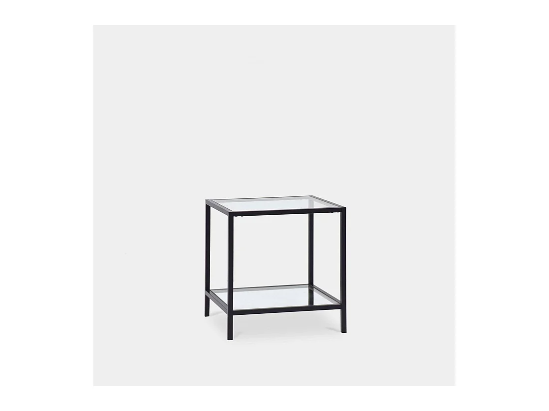 Mesa auxiliar de Cristal Transparente 55 x 50- Crisal