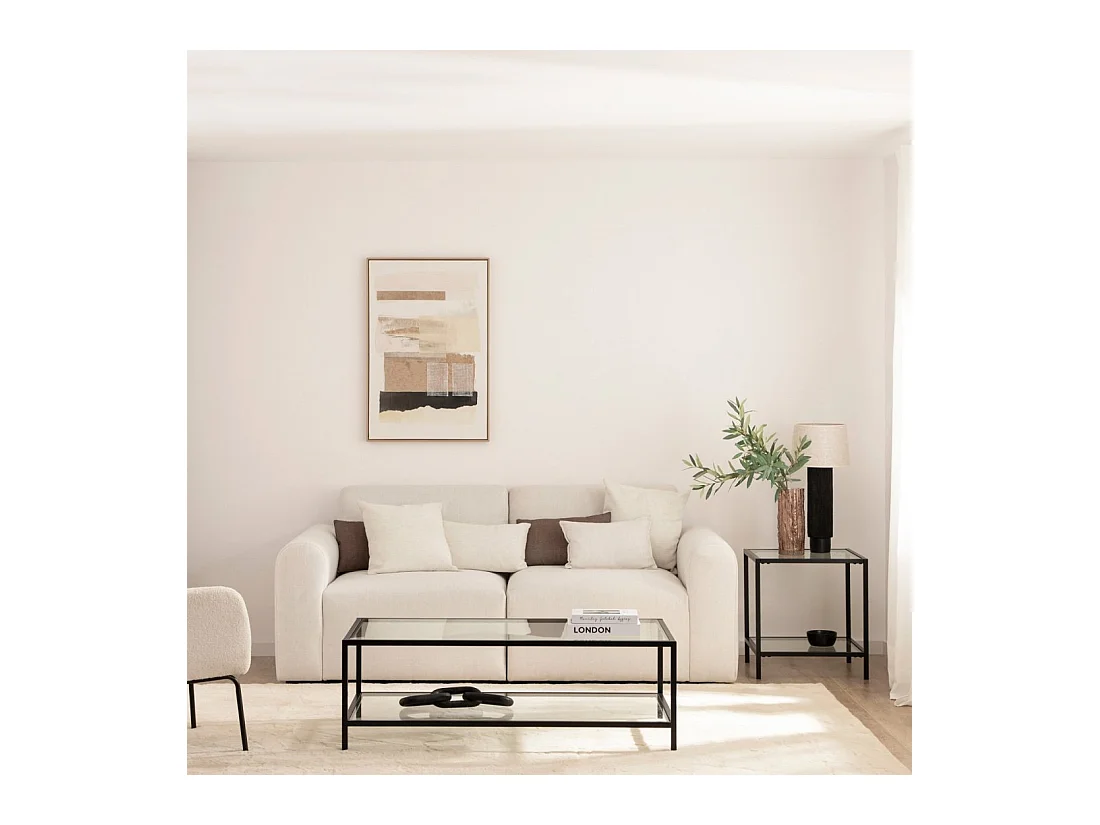 Mesa auxiliar de Cristal Transparente 55 x 50- Crisal