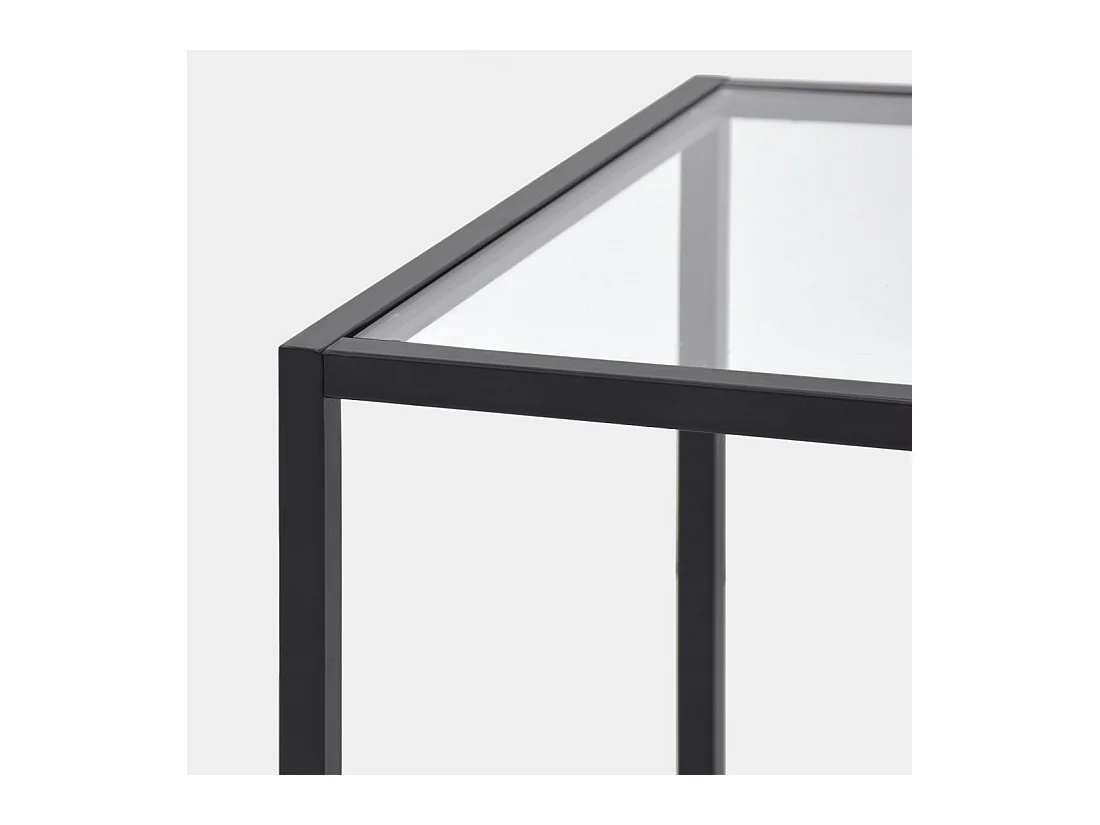 Mesa auxiliar de Cristal Transparente 55 x 50- Crisal