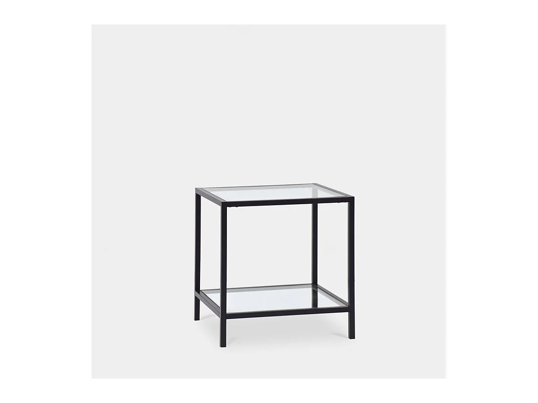Table d'appoint en cristal transparent 50x55 cm-Crisal