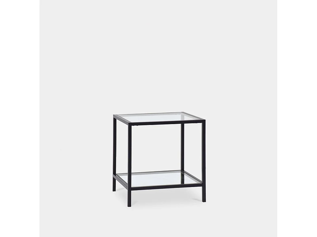 Table d'appoint en cristal transparent 50x55 cm-Crisal