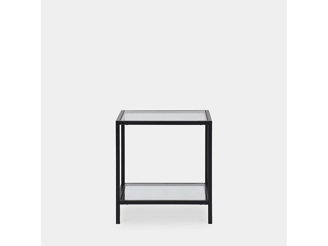 Table d'appoint en cristal transparent 50x55 cm-Crisal