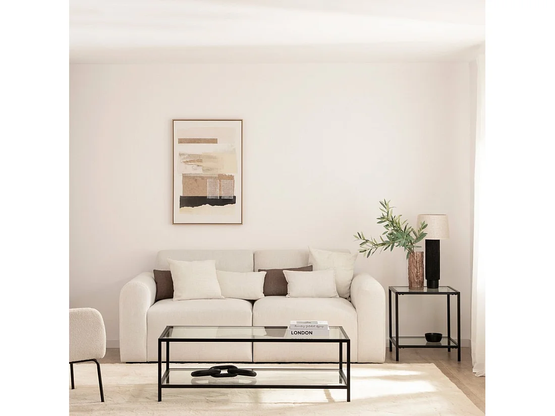 Table d'appoint en cristal transparent 50x55 cm-Crisal