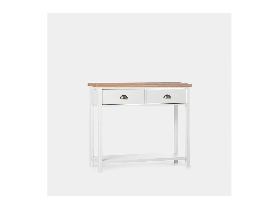 Mueble recibidor de Lacado Blanco-Natural 85 x 100- Marais