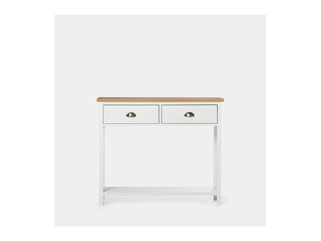 Mueble recibidor de Lacado Blanco-Natural 85 x 100- Marais