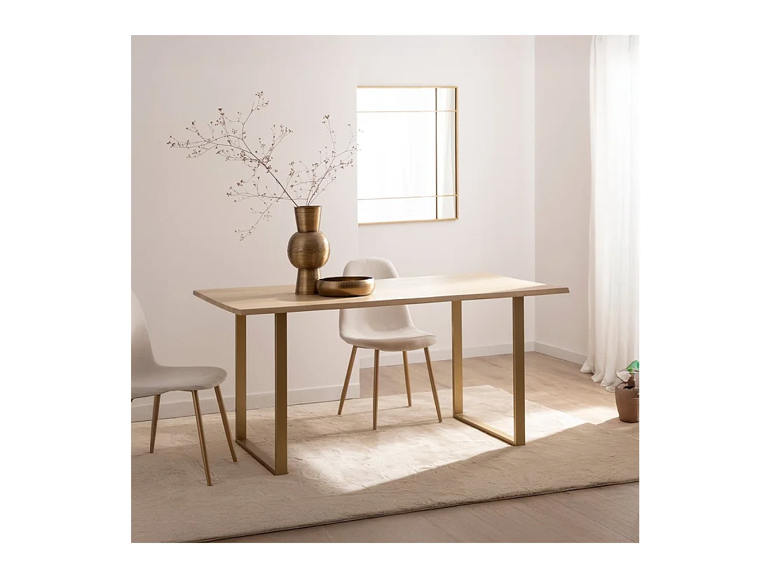 Mesa fija de Madera Natural 76 x 160- Priya