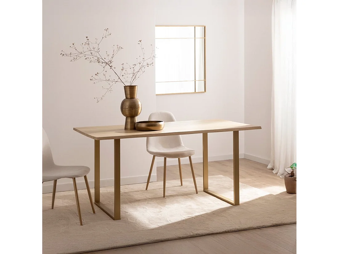 Mesa fija de Madera Natural 76 x 160- Priya