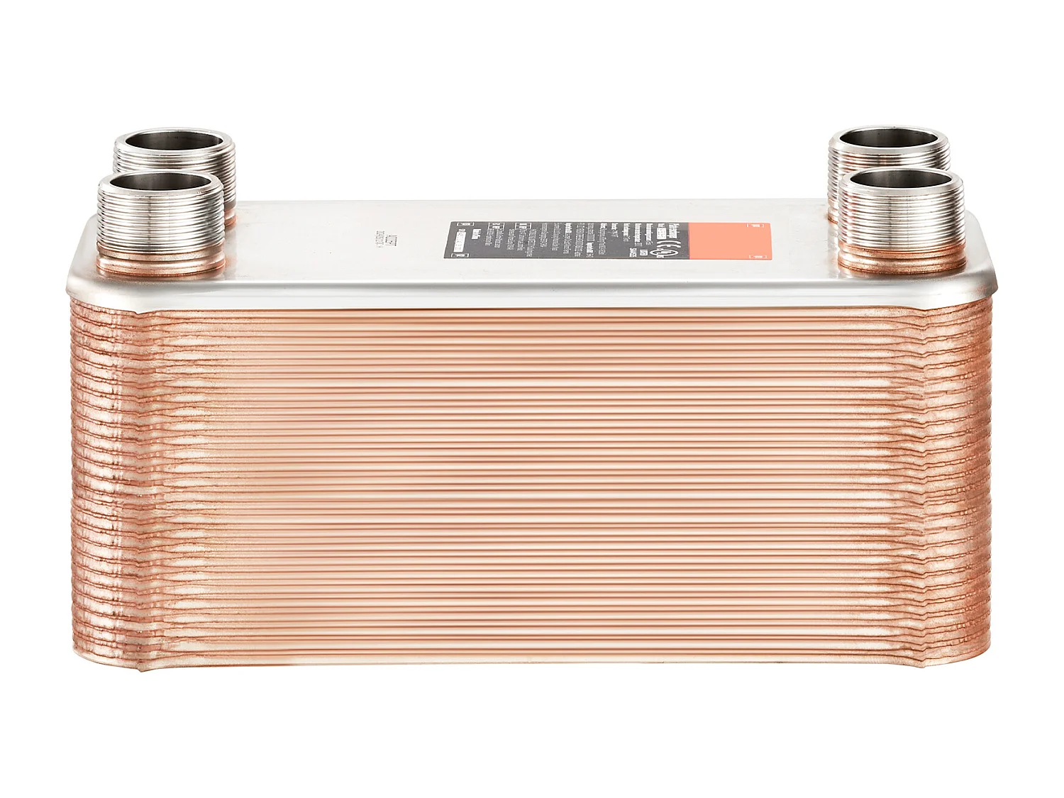 Échangeur de Chaleur SucceBuy à 50 Plaques 41-0.64 cm Ports MNPT 12.7cm x 30.5cm Brasé 316L Acier