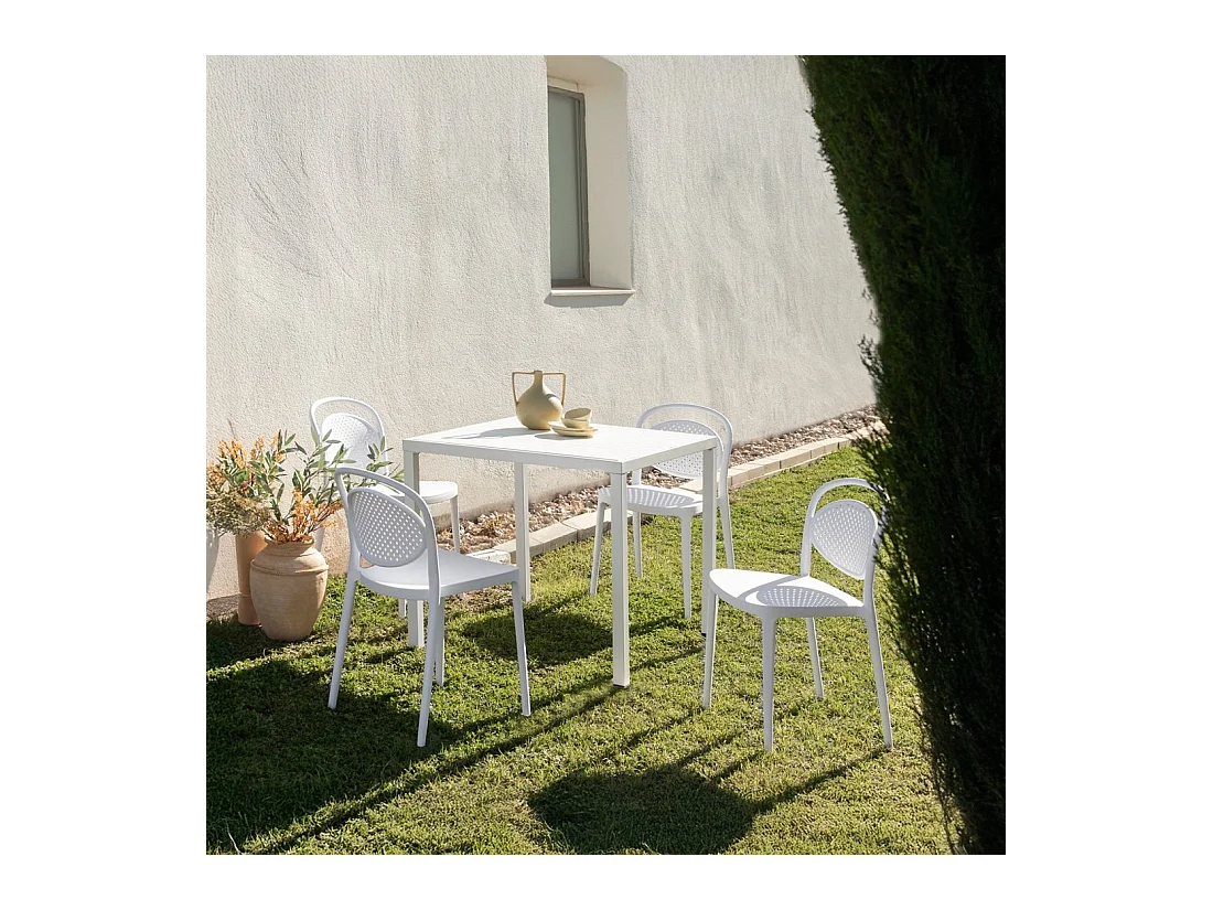 Packs 4 sillas Blanco 43 x 80 cm