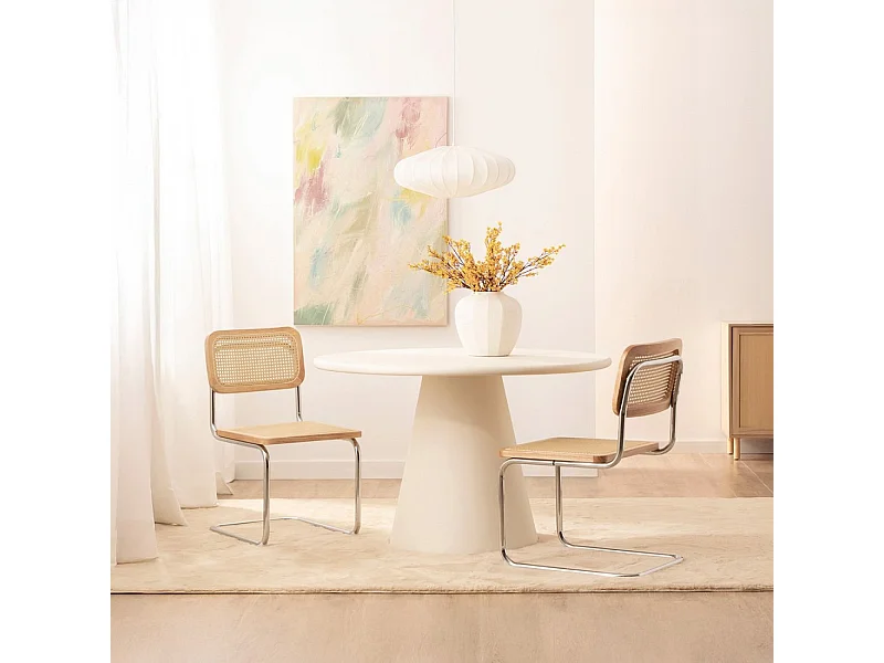 Chaise de salle à manger en bois naturel 45x84 cm-Keila