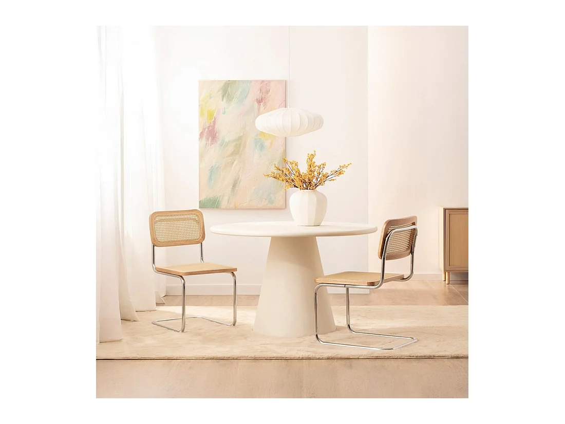 Chaise de salle à manger en bois naturel 45x84 cm-Keila