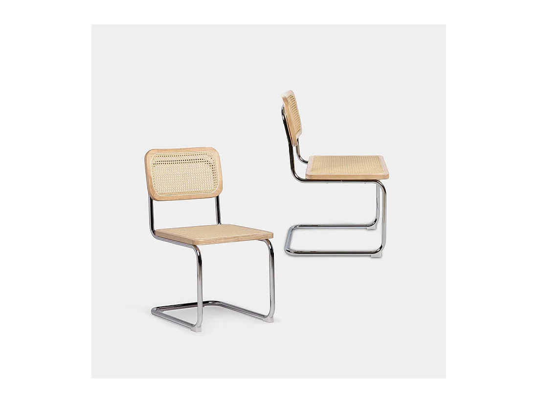 Chaise de salle à manger en bois naturel 45x84 cm-Keila