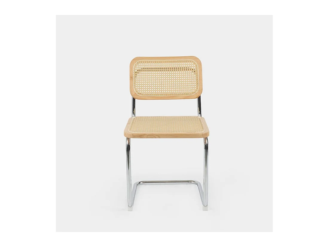 Chaise de salle à manger en bois naturel 45x84 cm-Keila