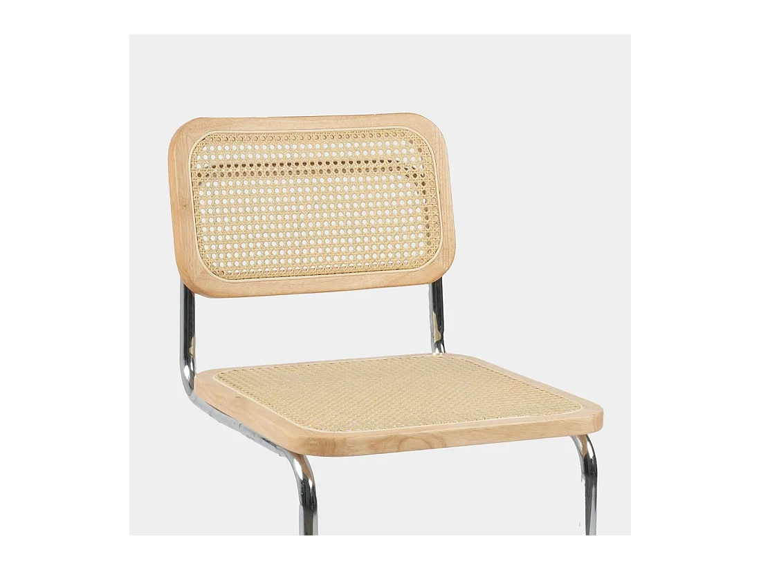 Chaise de salle à manger en bois naturel 45x84 cm-Keila