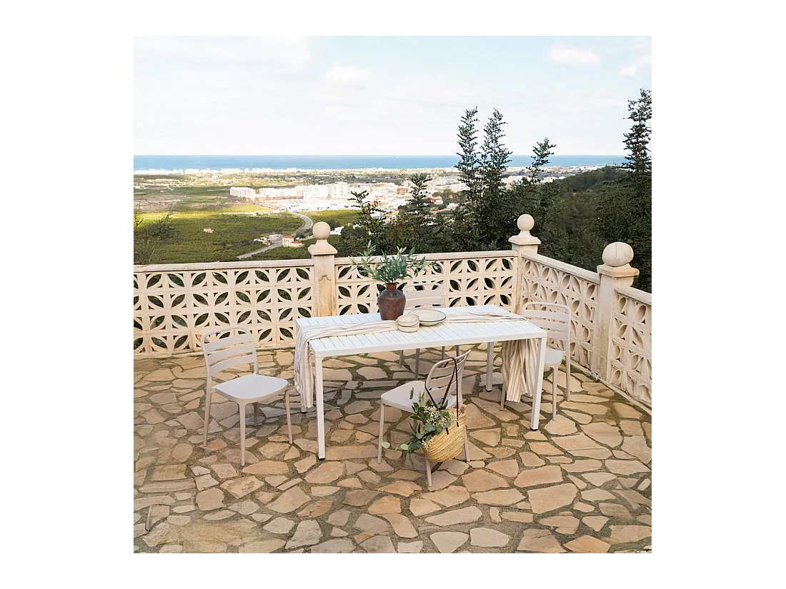 Packs 4 sillas Beige 42 x 80 cm