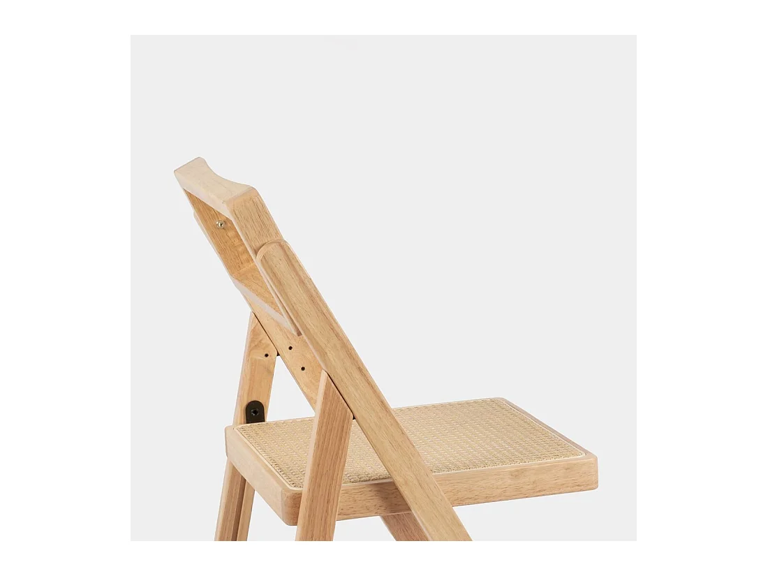 Chaise de salle à manger en bois beige-noyer 46x83 cm-Pia