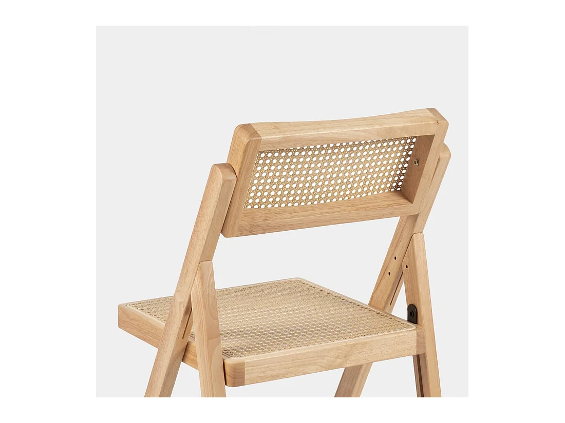 Chaise de salle à manger en bois beige-noyer 46x83 cm-Pia