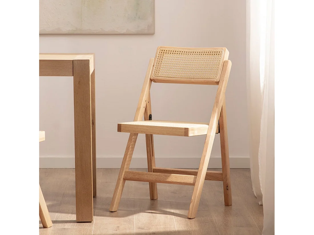 Packs 2 sillas Beige-Nogal 46 x 83 cm