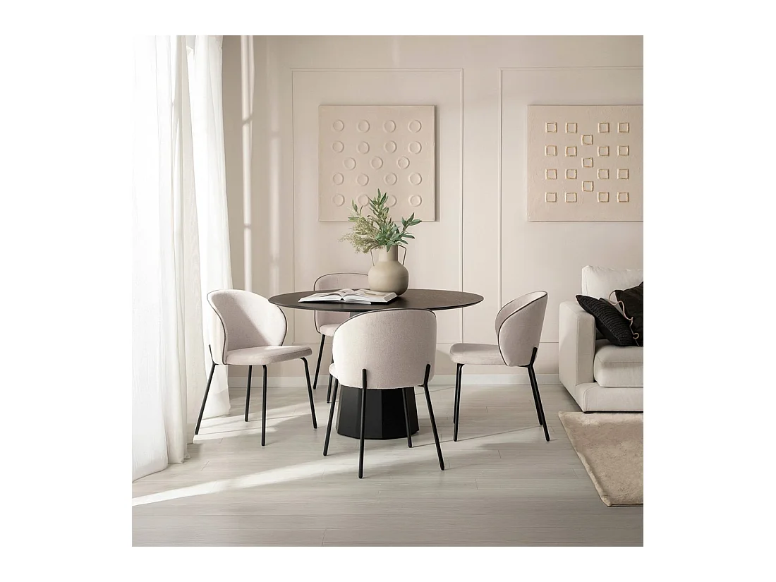 Packs 4 sillas Beige 49 x 80 cm