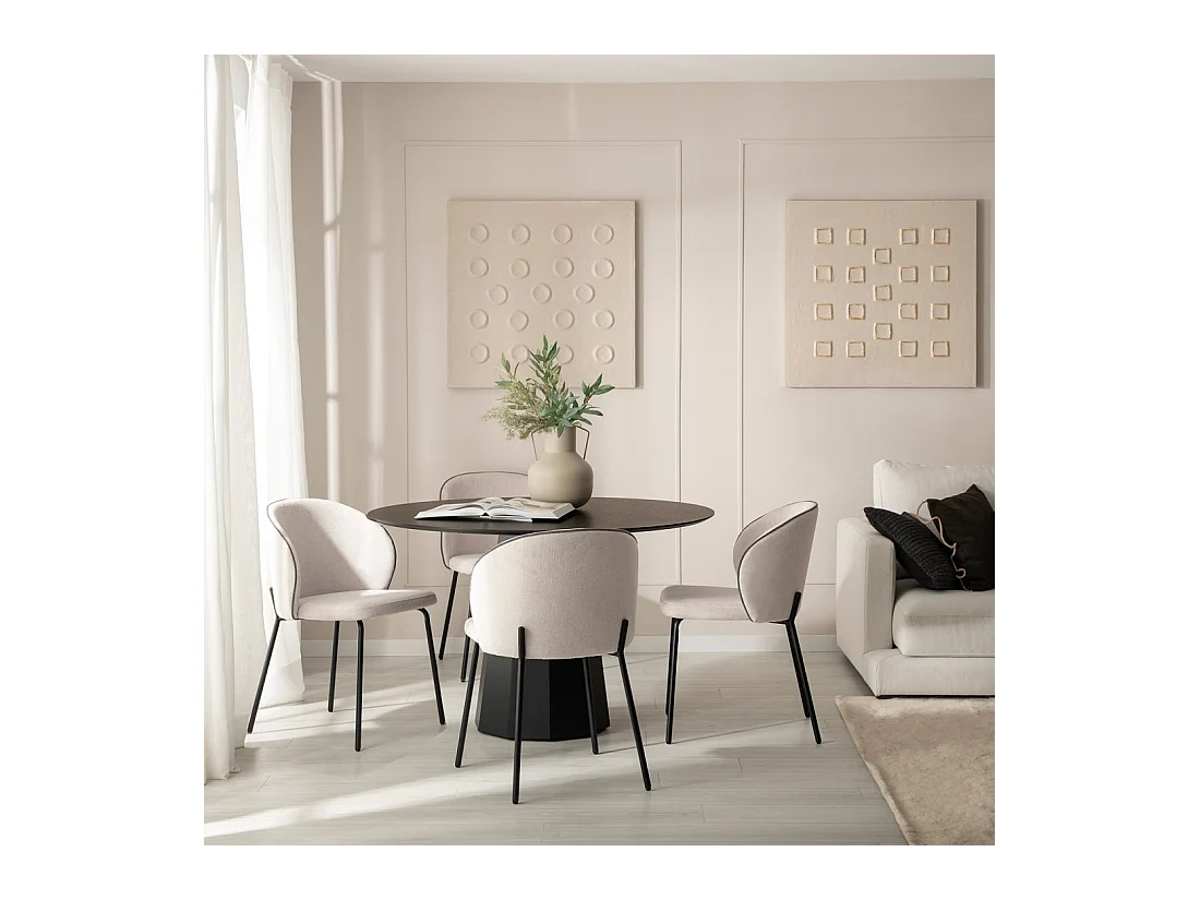 Packs 4 sillas Beige 49 x 80 cm