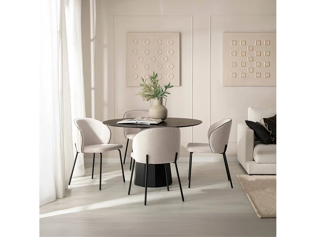 Packs 4 sillas Beige 49 x 80 cm