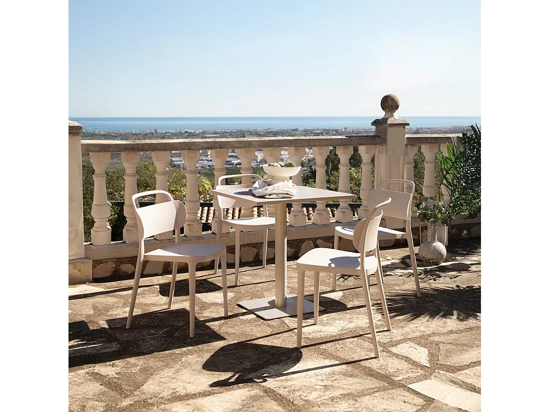 Packs 4 sillas Beige 47 x 78 cm