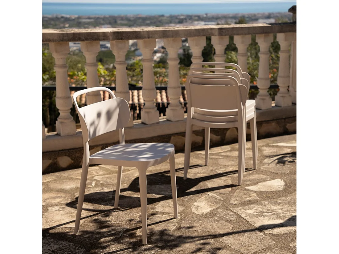 Packs 4 sillas Beige 47 x 78 cm