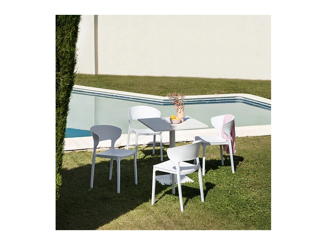 Packs 4 sillas Blanco 48 x 76 cm