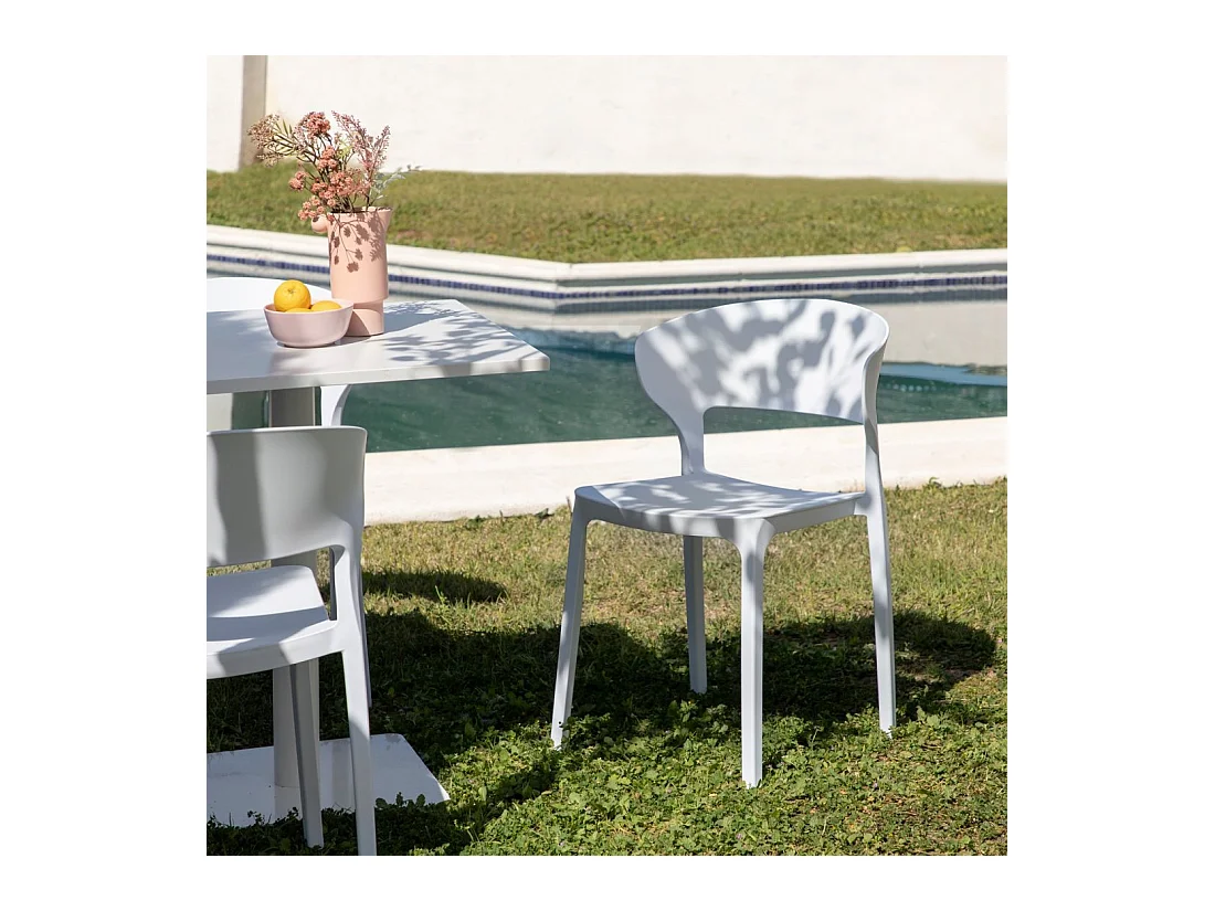 Packs 4 sillas Blanco 48 x 76 cm