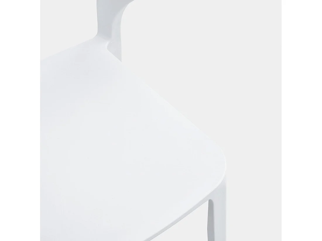 Chaise d'extérieur en plastique blanc 48x76 cm-Serin