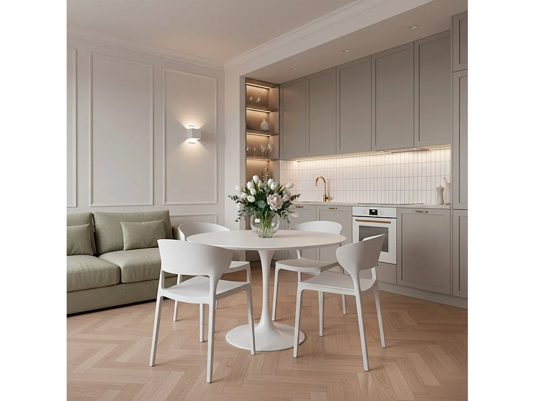 Packs 4 sillas Blanco 48 x 76 cm