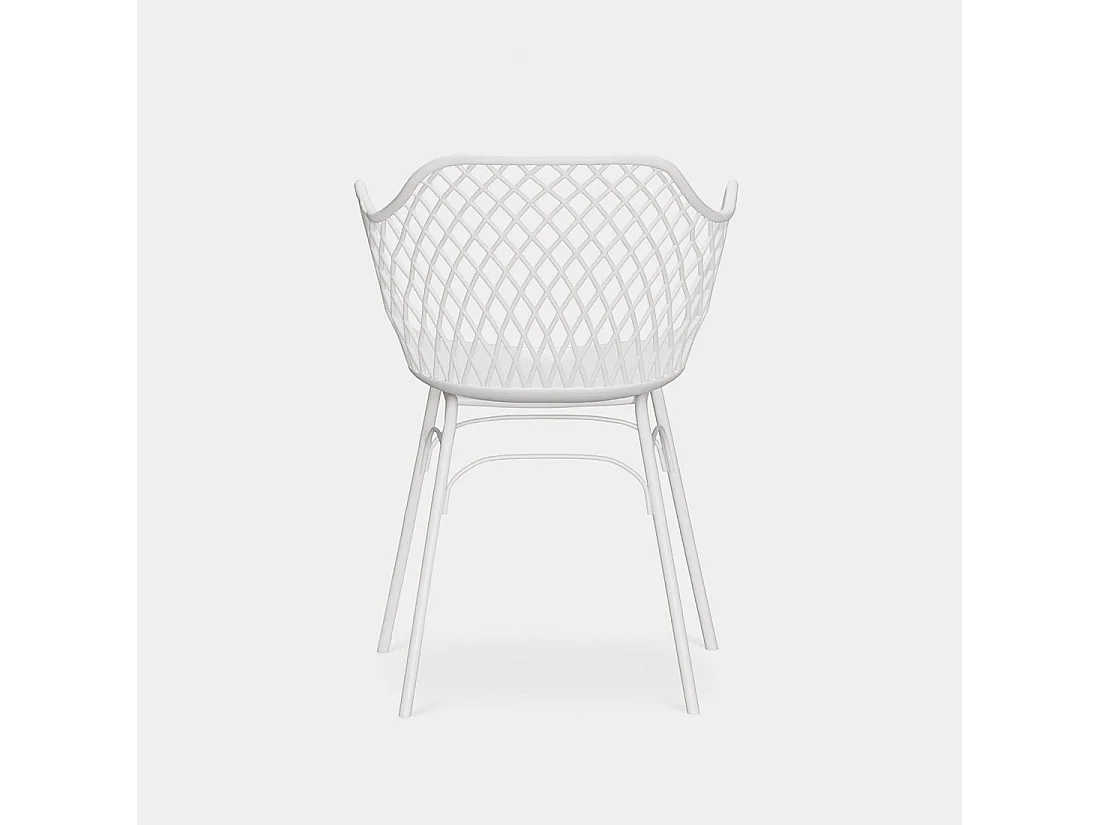 Chaise de jardin en plastique blanc 59x72 cm-Stal