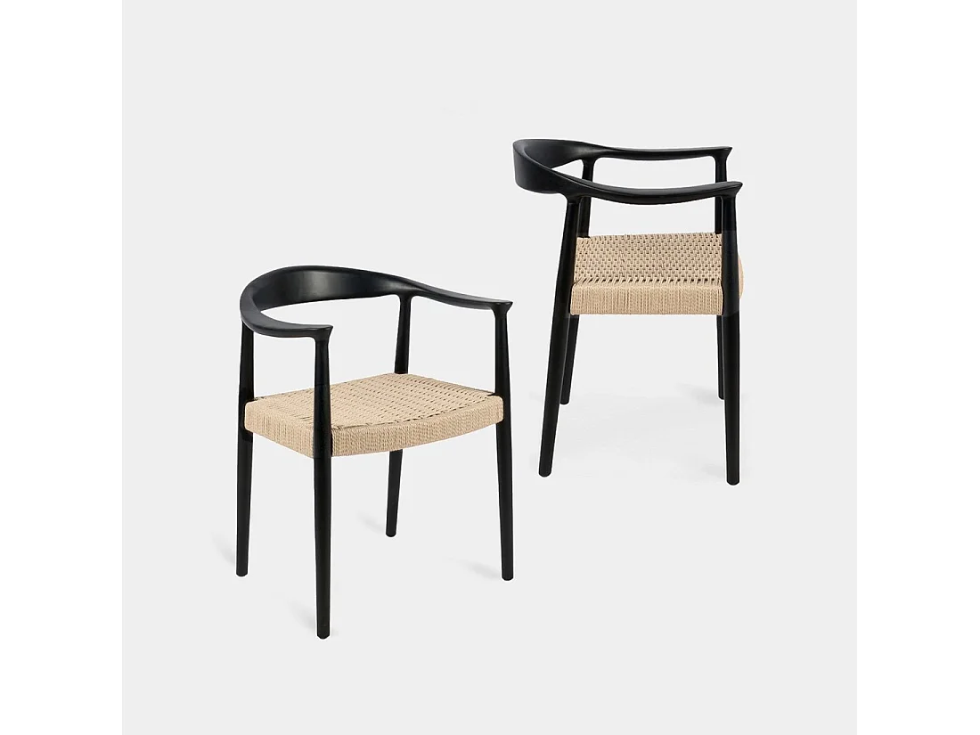 Packs 2 sillas Negro 65 x 74 cm