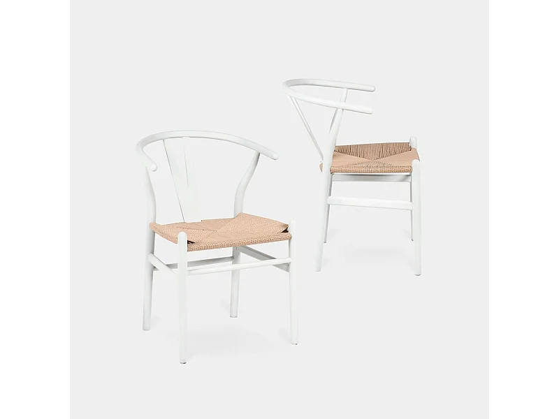 Packs 2 sillas Blanco 51 x 74 cm