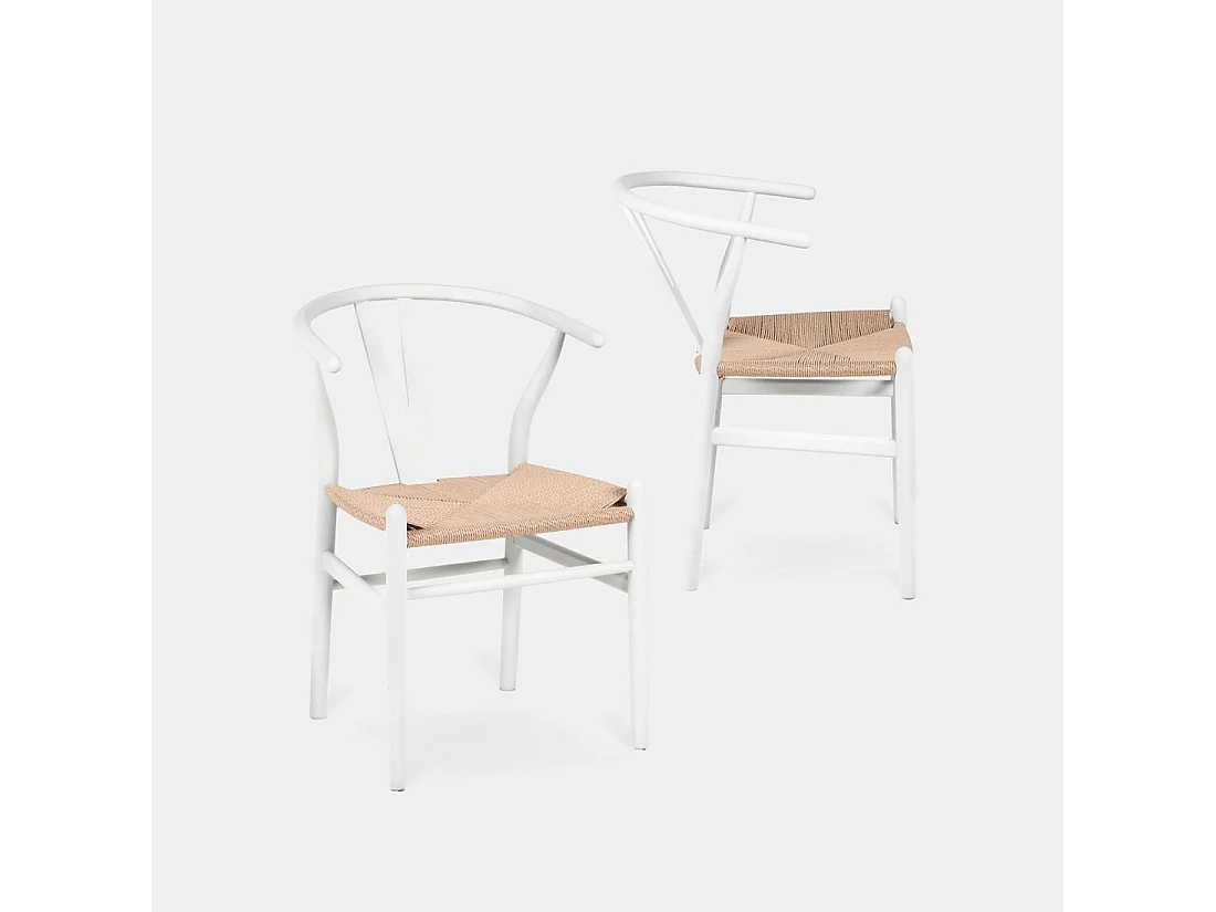 Packs 2 sillas Blanco 51 x 74 cm