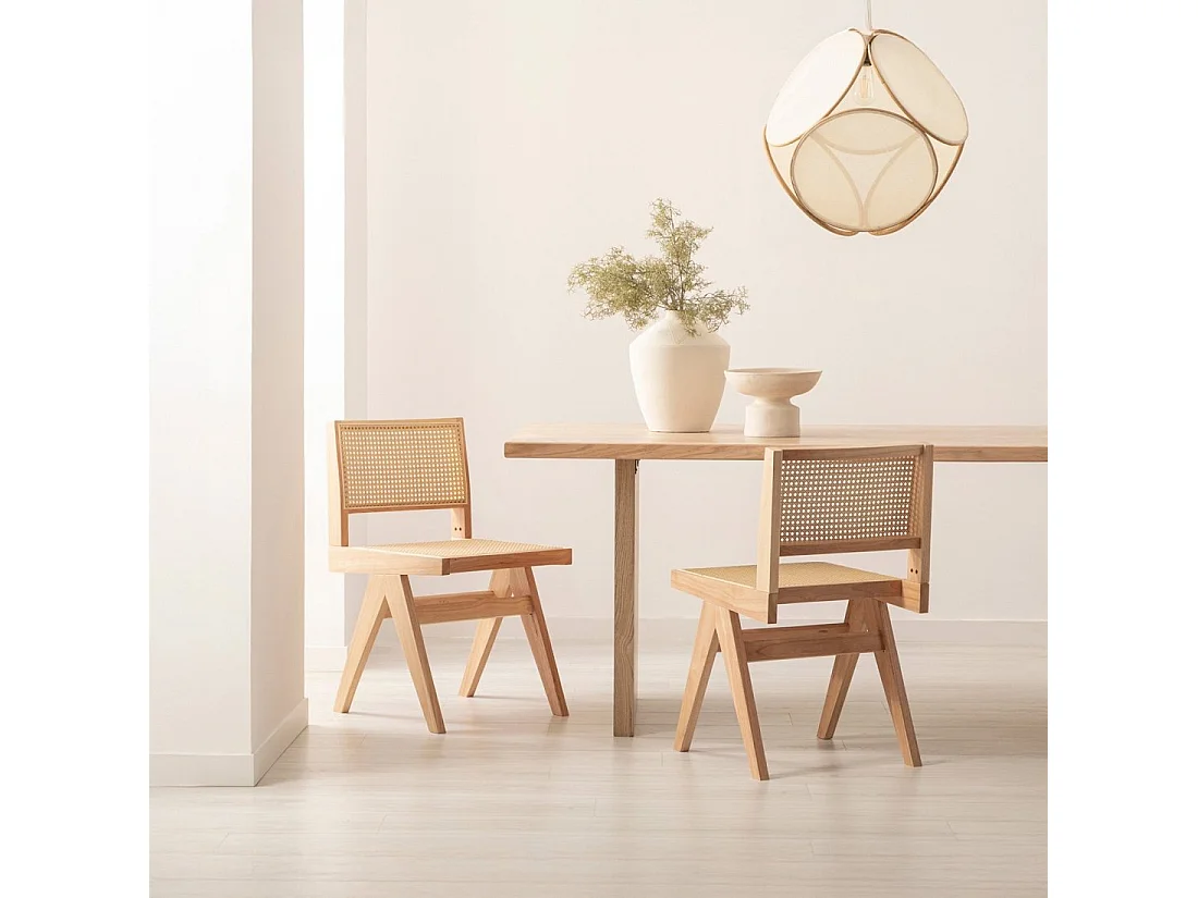 Packs 2 sillas Natural 44 x 80 cm