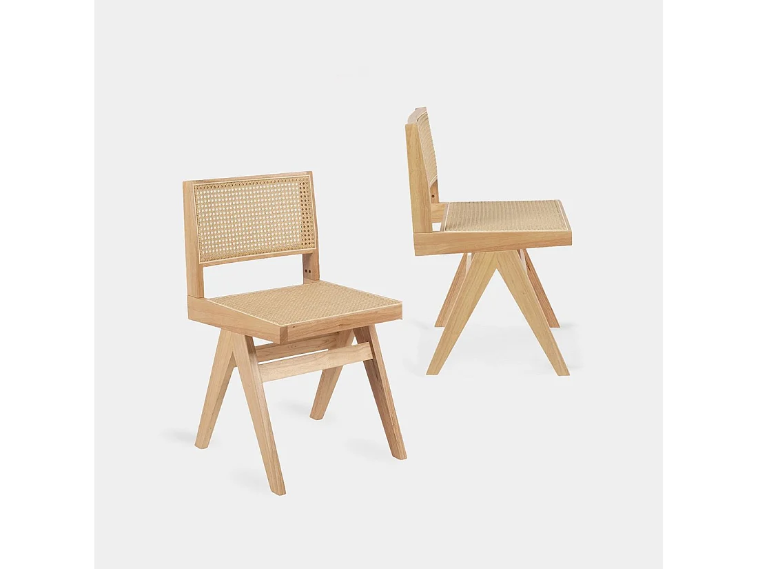 Packs 2 sillas Natural 44 x 80 cm