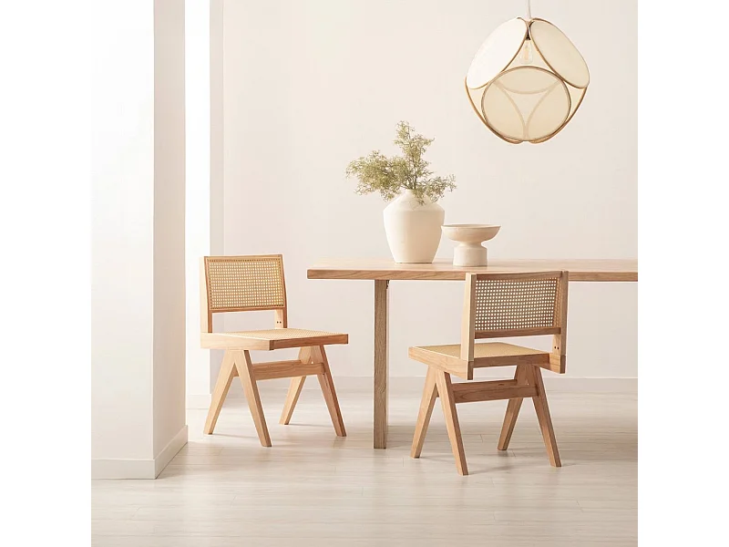 Packs 2 sillas Natural 44 x 80 cm