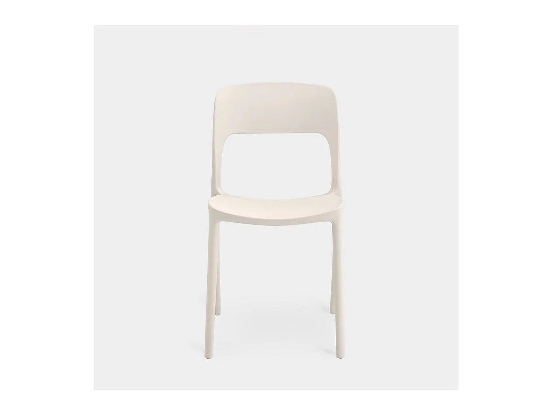 Chaise d'extérieur en plastique beige 46x83 cm-Klint