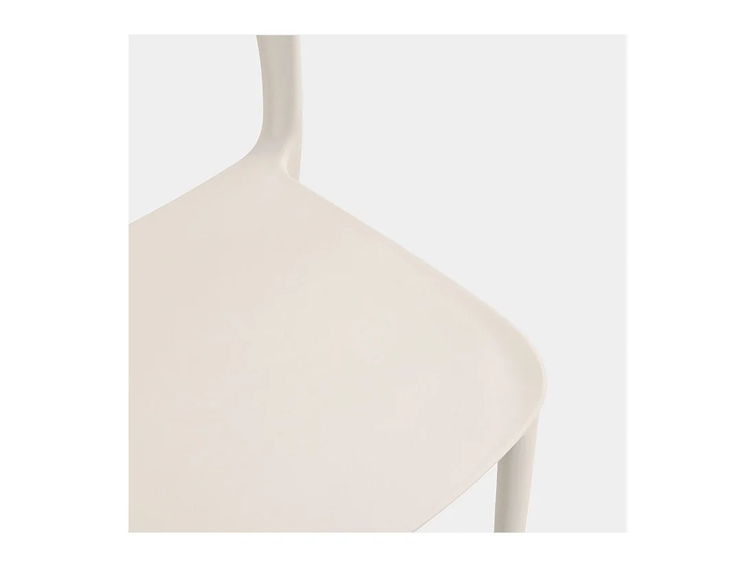 Chaise d'extérieur en plastique beige 46x83 cm-Klint