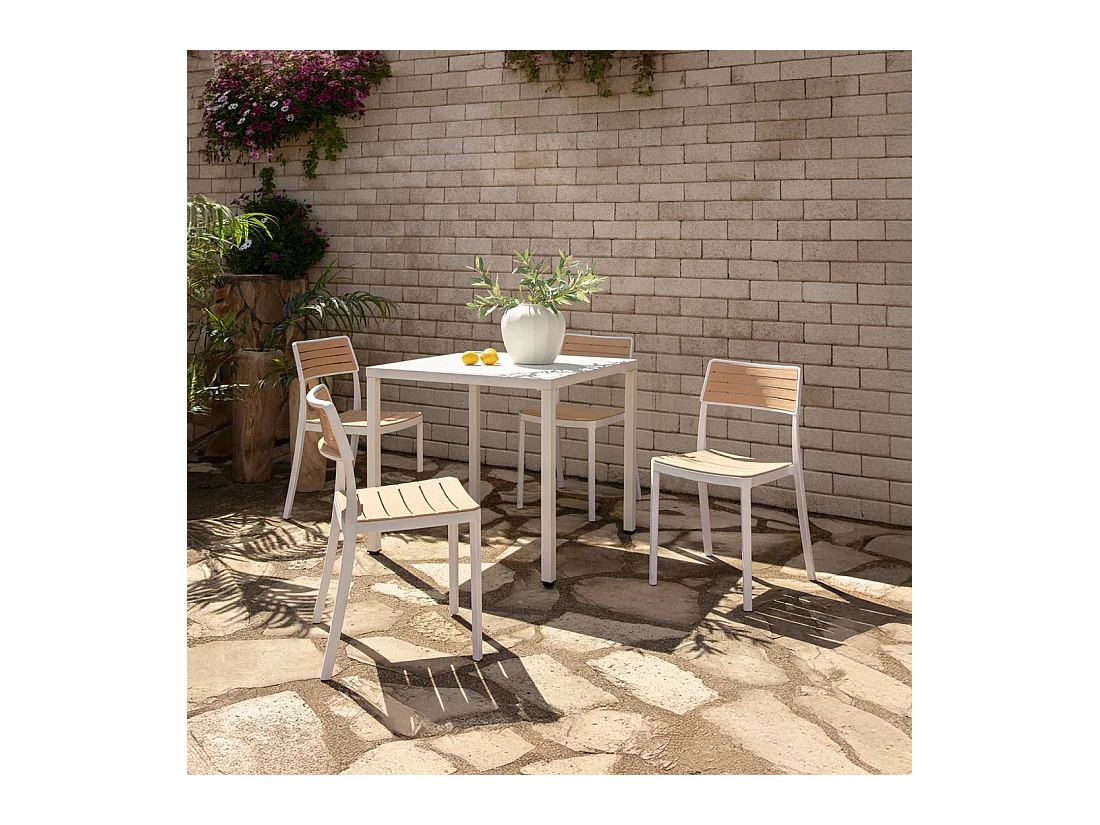 Packs 4 sillas Blanco 41 x 81 cm