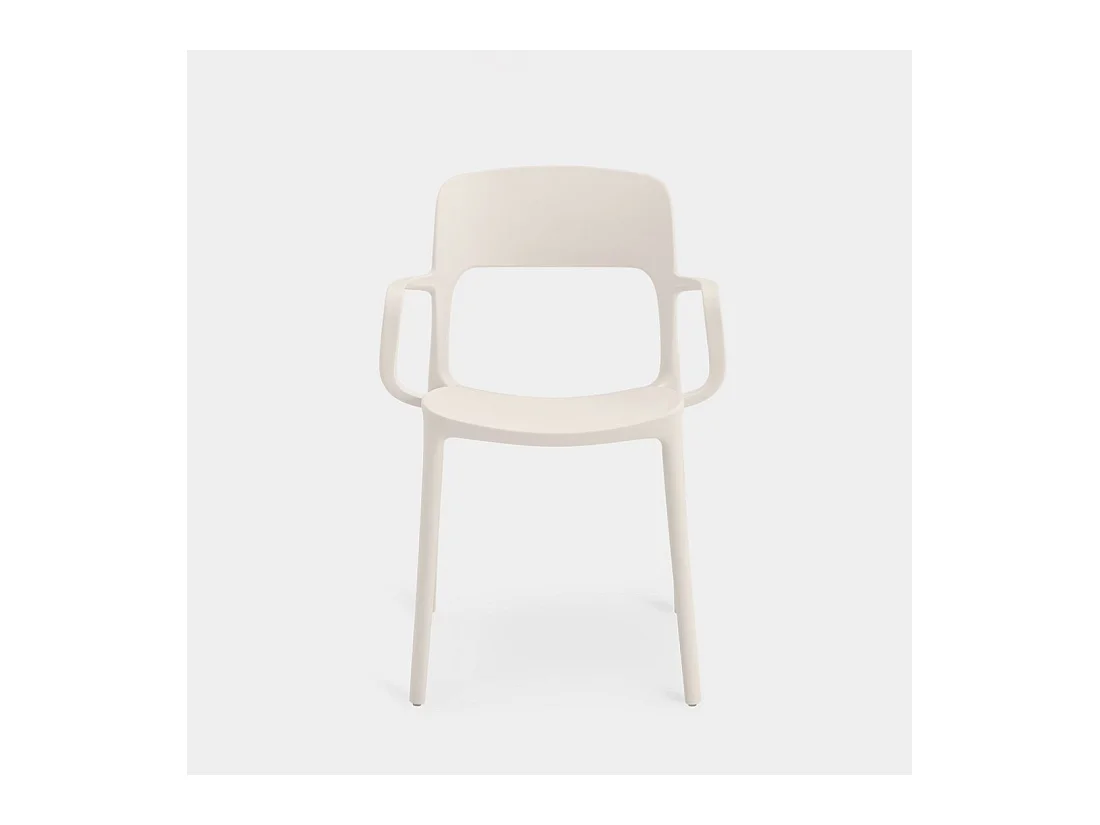 Chaise d'extérieur en plastique beige 53x83 cm-Klint