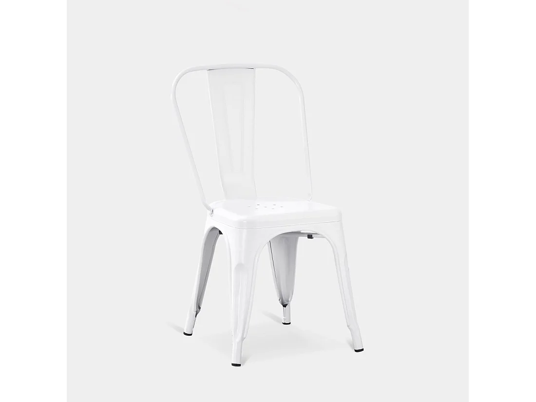 Chaise d'extérieur en métal blanc 46x85 cm-Hjorts