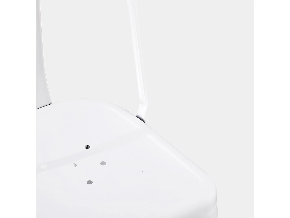 Chaise d'extérieur en métal blanc 46x85 cm-Hjorts