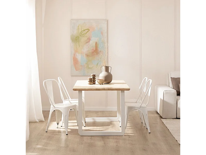 Packs 4 sillas Blanco 46 x 85 cm