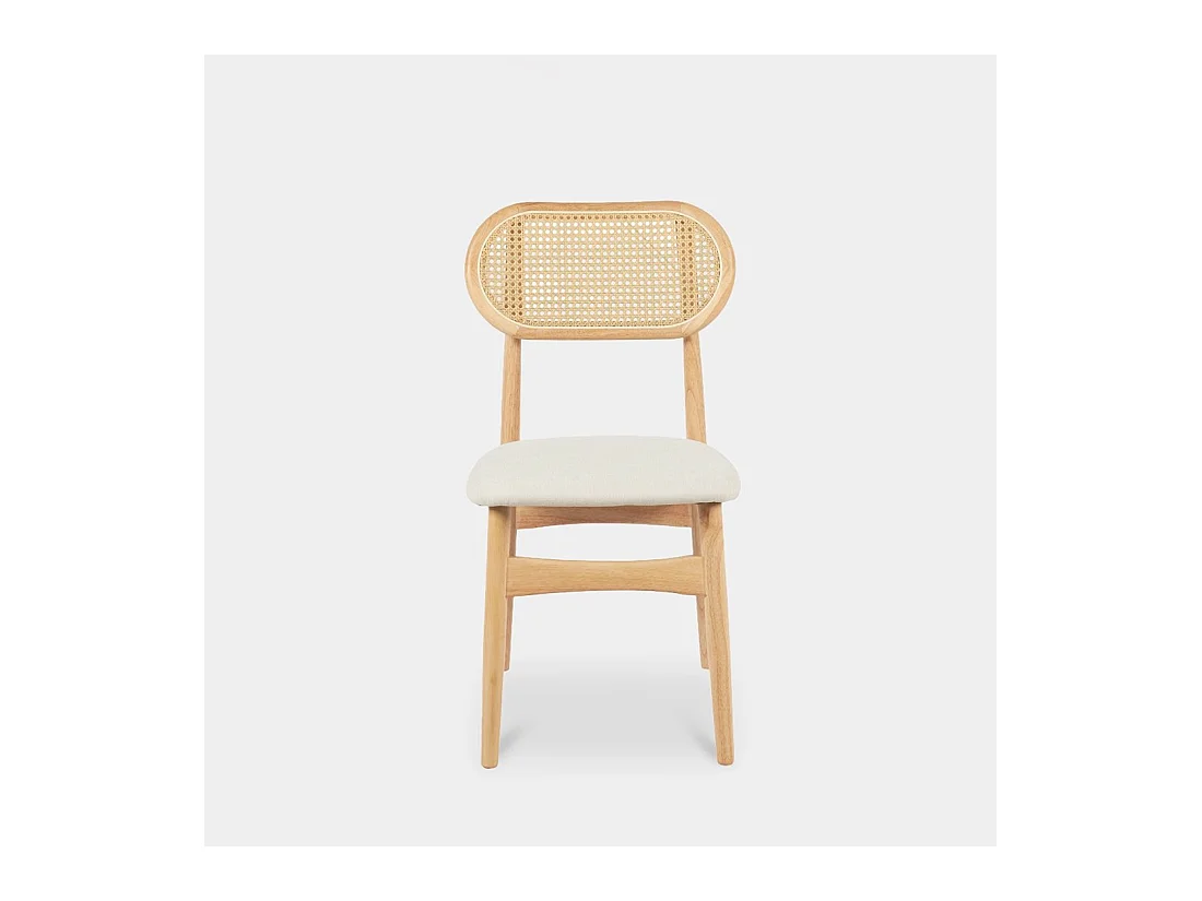 Packs 2 sillas Beige-Natural 47 x 86 cm