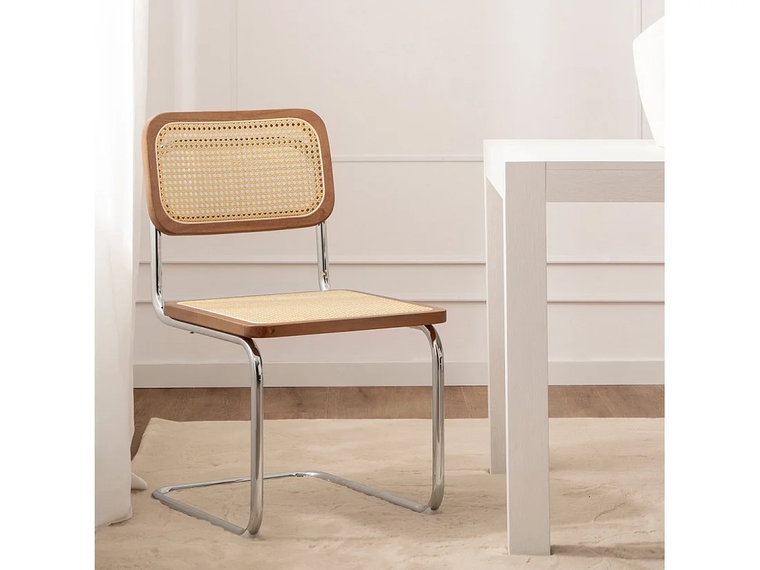 Packs 2 sillas Nogal 45 x 84 cm